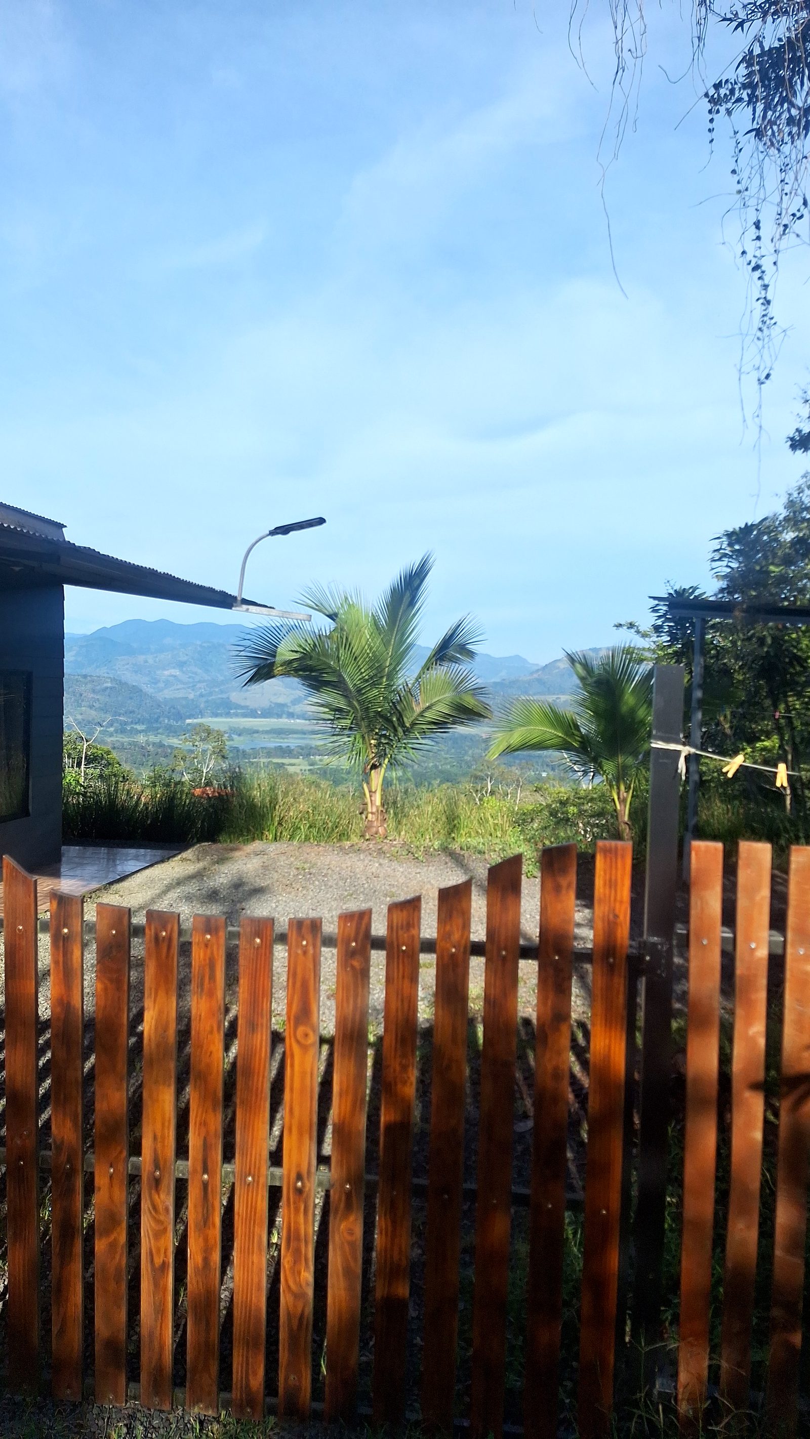 A wooden fence and the view from El Humo, Day 7