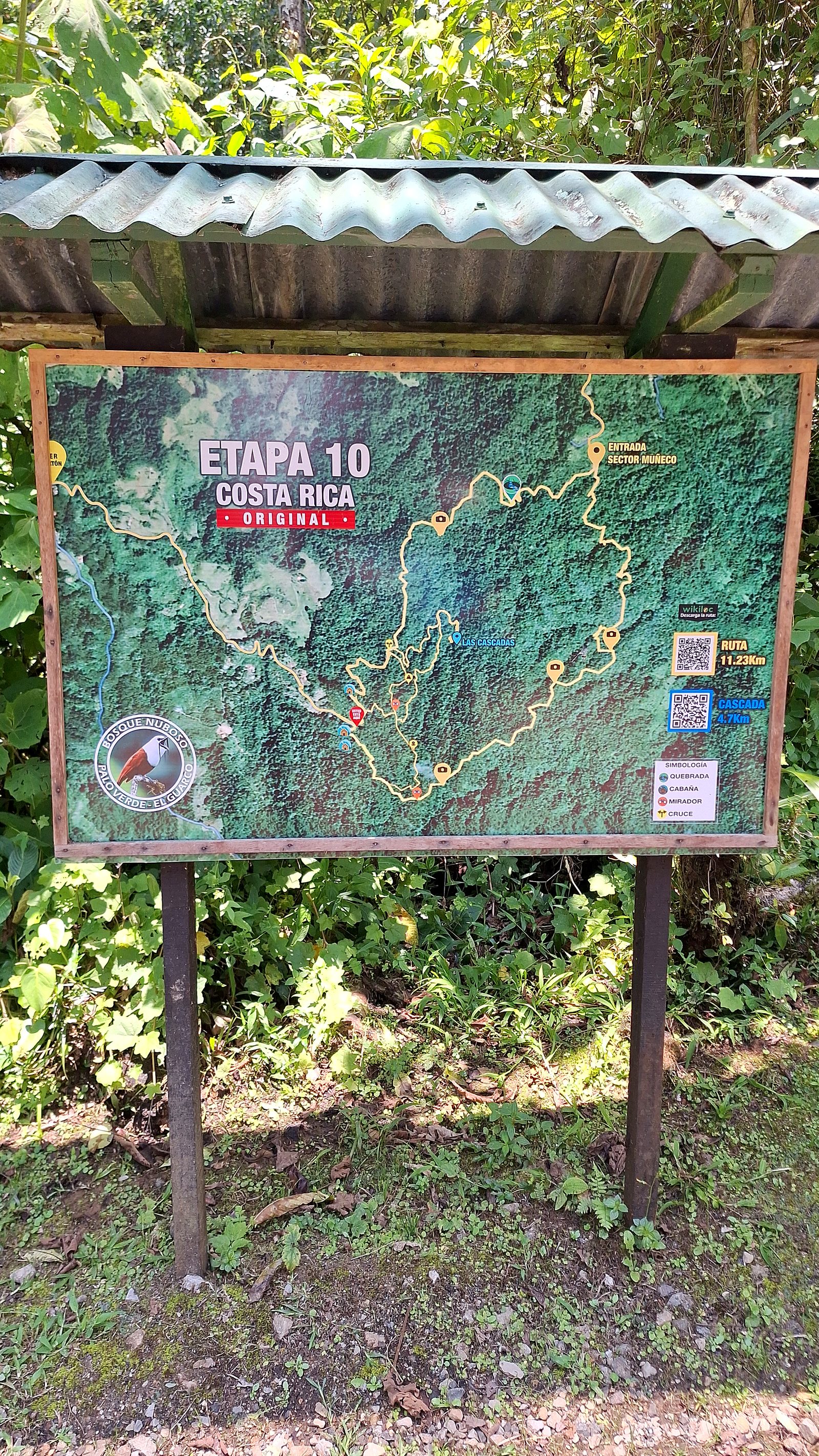 A trail map sign on the way to Palo Verde