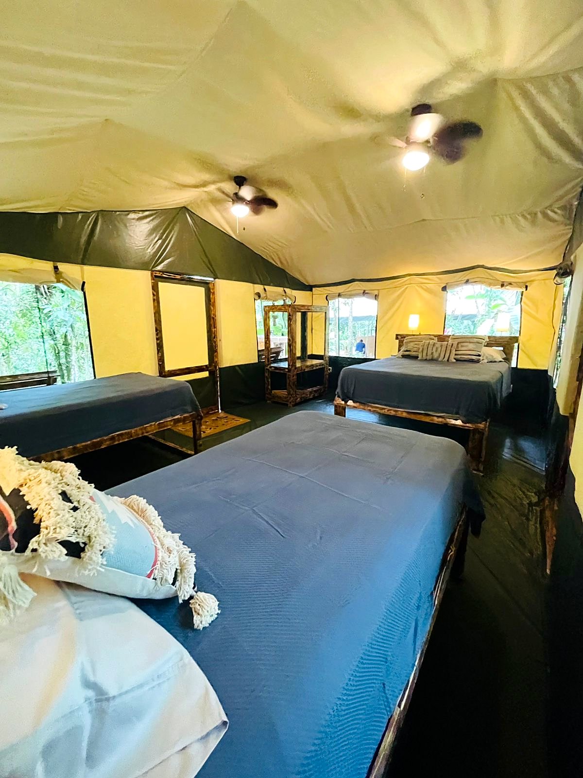 Three beds in the large tent
